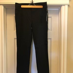 Pull On Textured Black Dressy Pants